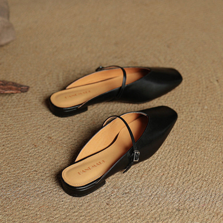 Carol | Mules Mary Jane à Bout Carré