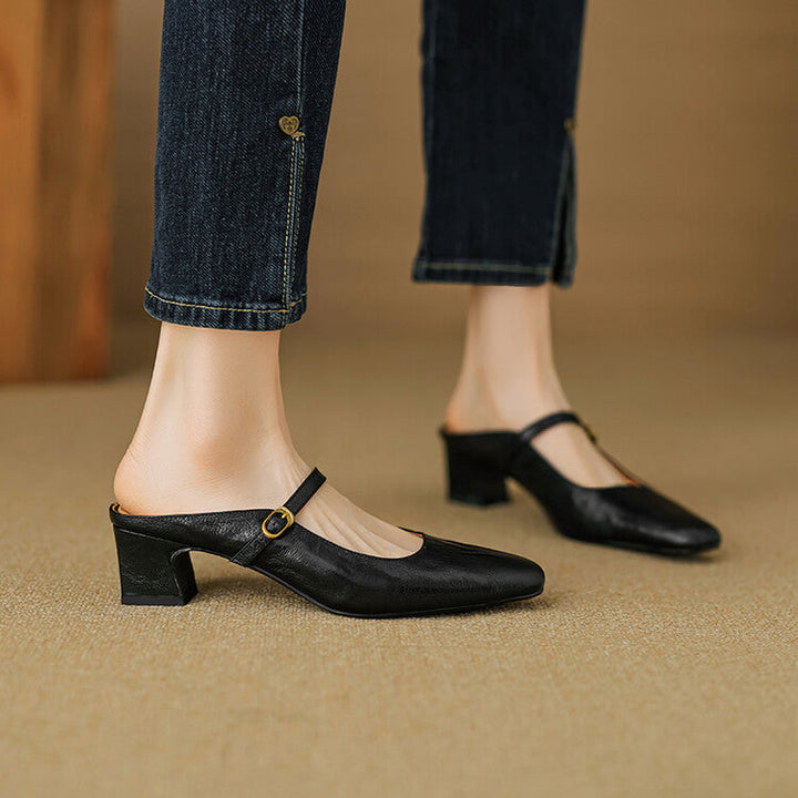 Manuela | Mules Mary Jane à Talon