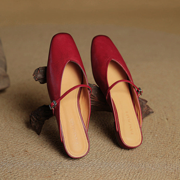 Carol | Mules Mary Jane à Bout Carré