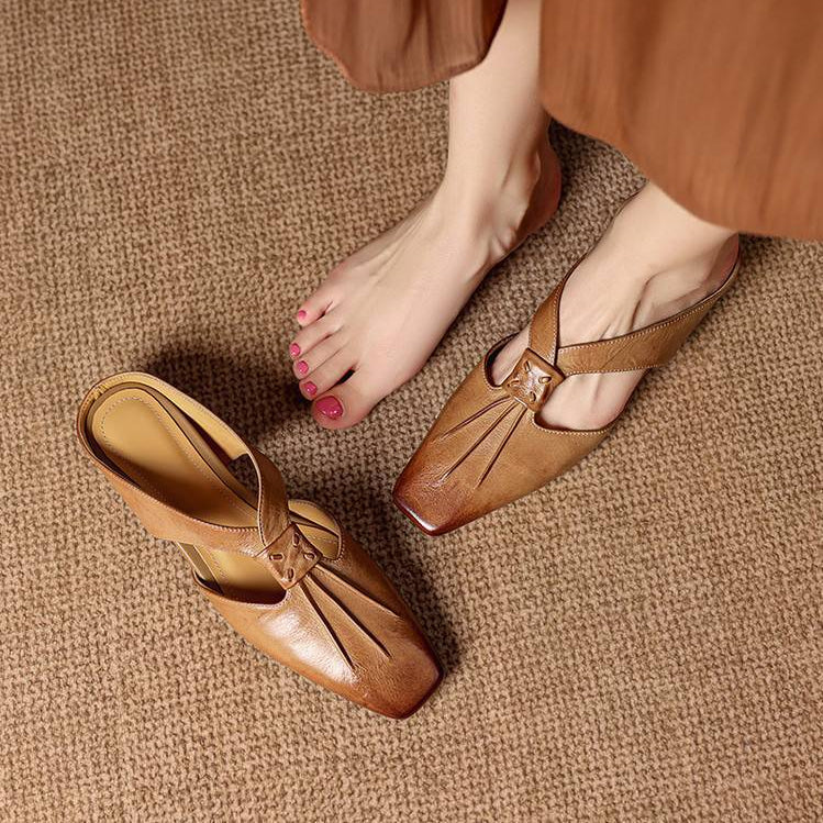 Anja | Mules avec Nœud et Bout Fermé
