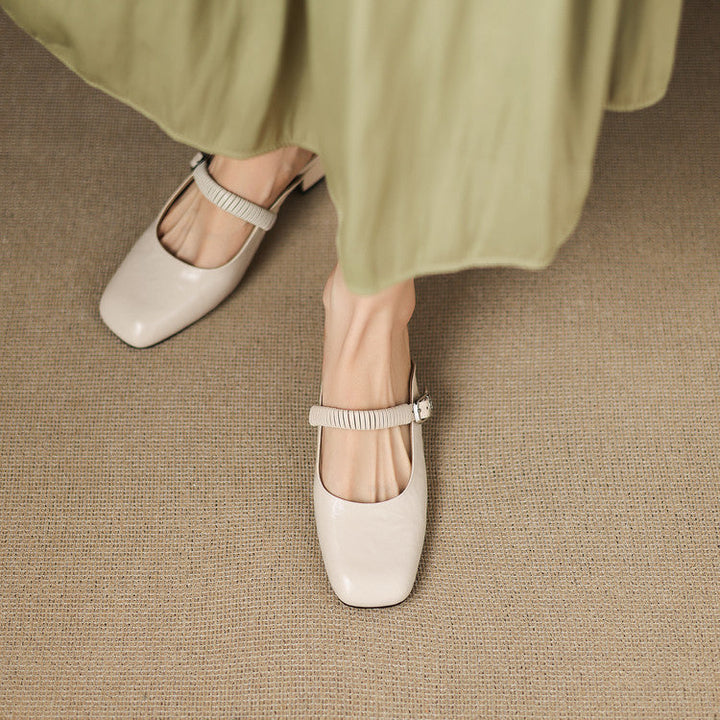 Laiza | Mules Mary Jane à Bout Ronde