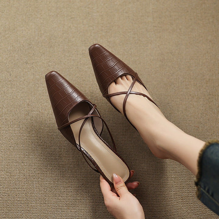Cris | Mules à Pointe avec Brides Croisées