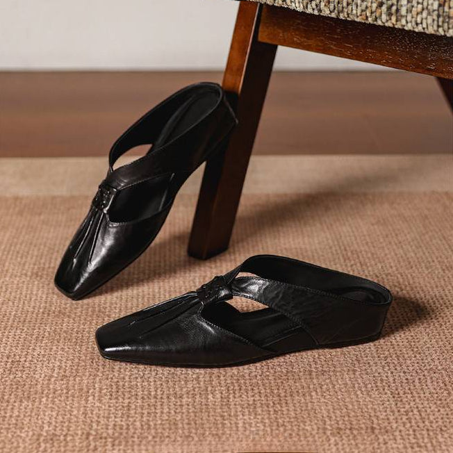 Anja | Mules avec Nœud et Bout Fermé