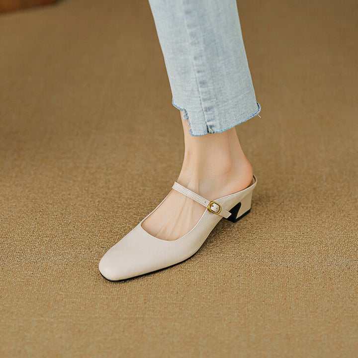 Manuela | Mules Mary Jane à Talon