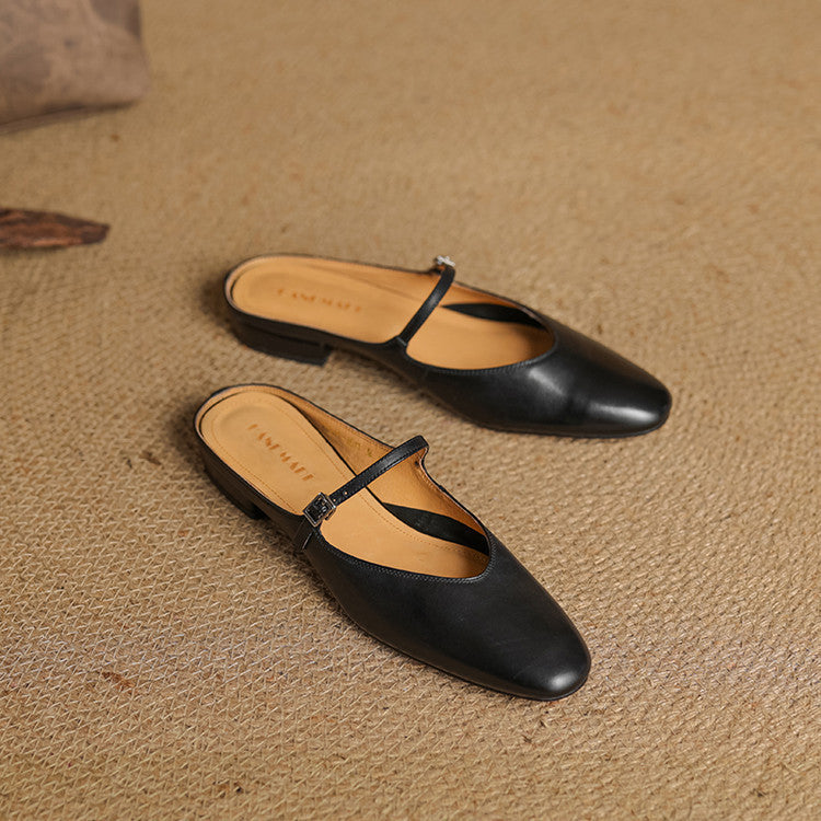 Luciana | Mules Mary Jane à Pointe Amande