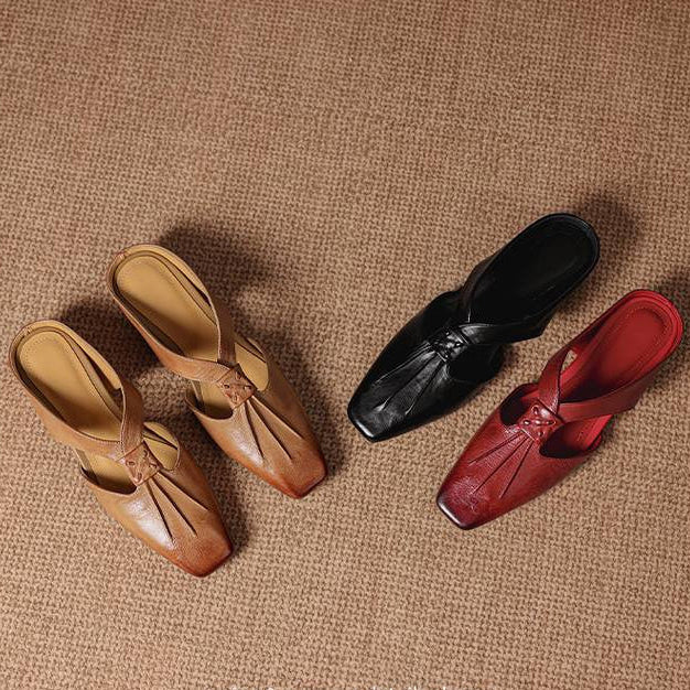 Anja | Mules avec Nœud et Bout Fermé