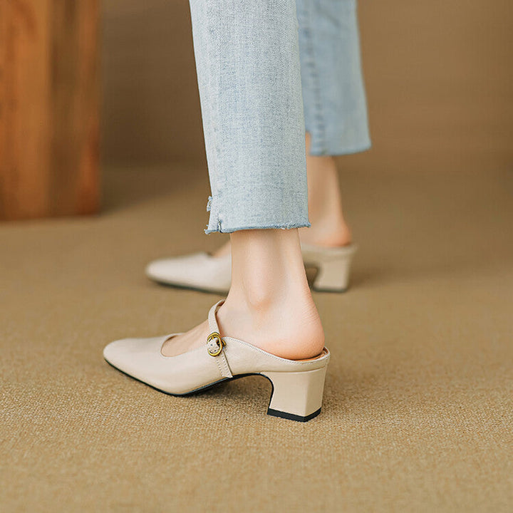 Manuela | Mules Mary Jane à Talon
