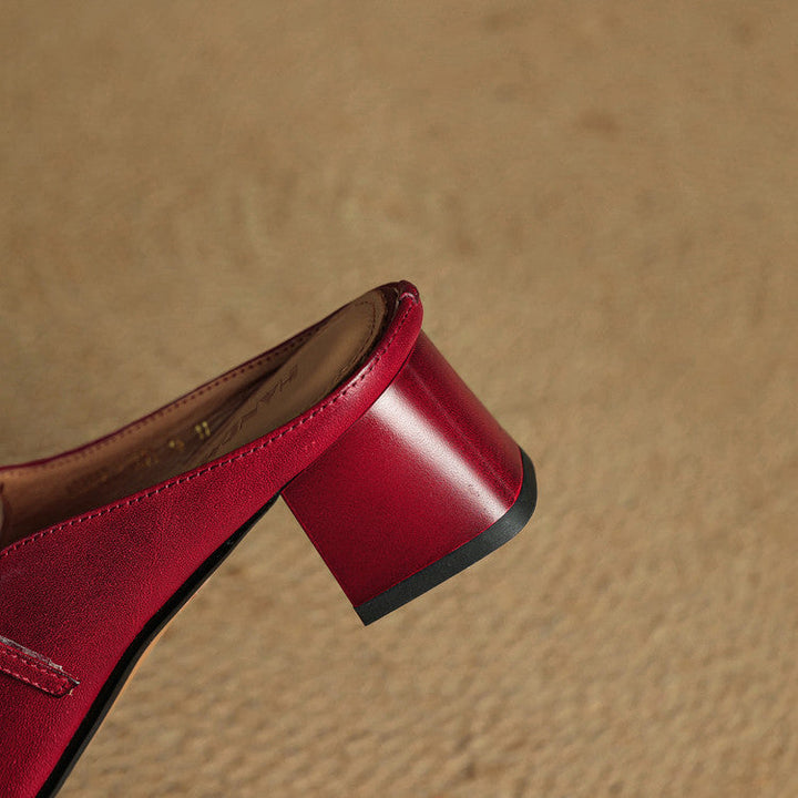 Italie | Mules Mary Jane à Bout Carré
