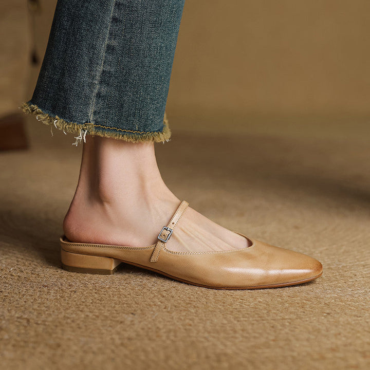 Luciana | Mules Mary Jane à Pointe Amande