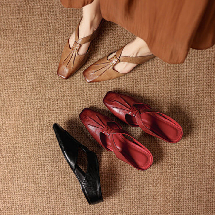 Anja | Mules avec Nœud et Bout Fermé