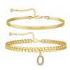 Zavélia™ — Bracelet de cheville initiale personnalisé