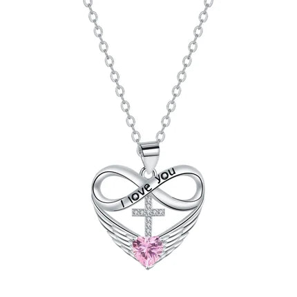 Éternelle™ — Collier cœur infini pierre de naissance
