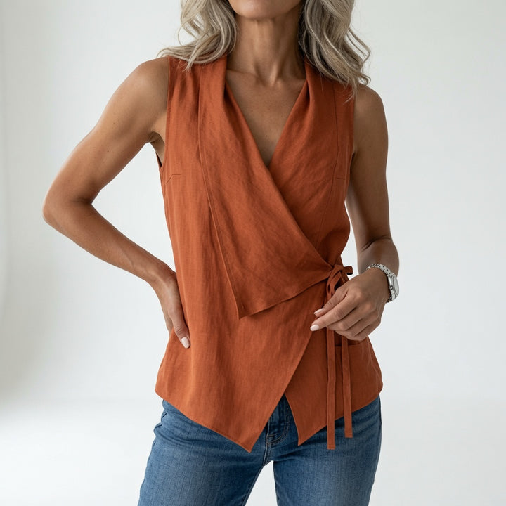 Aurévia™ — Blouse portefeuille fluide élégance décontractée