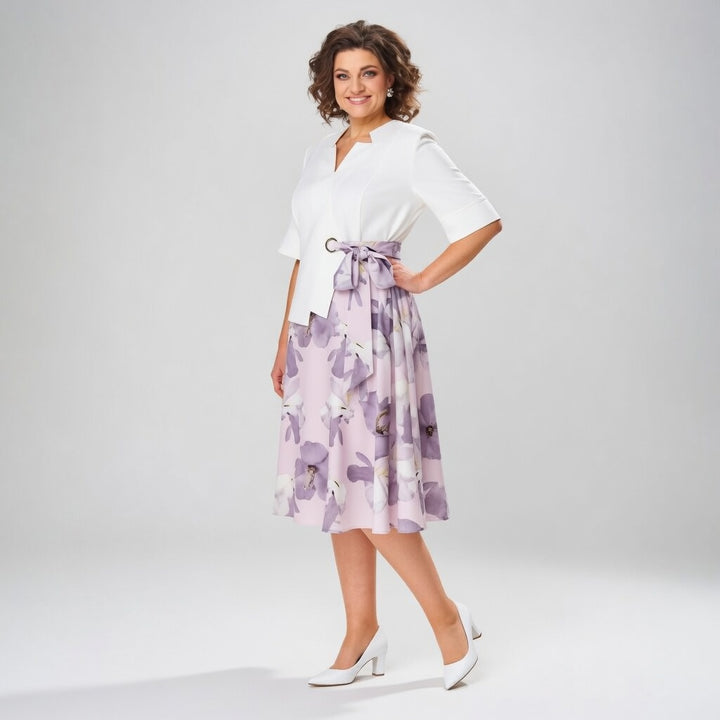 Mélusine™ — Ensemble jupe florale élégance romantique