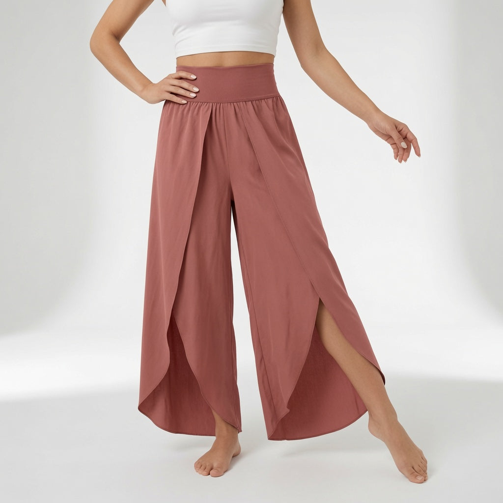 Celestia™ — Pantalon fluide fendu élégance aérienne