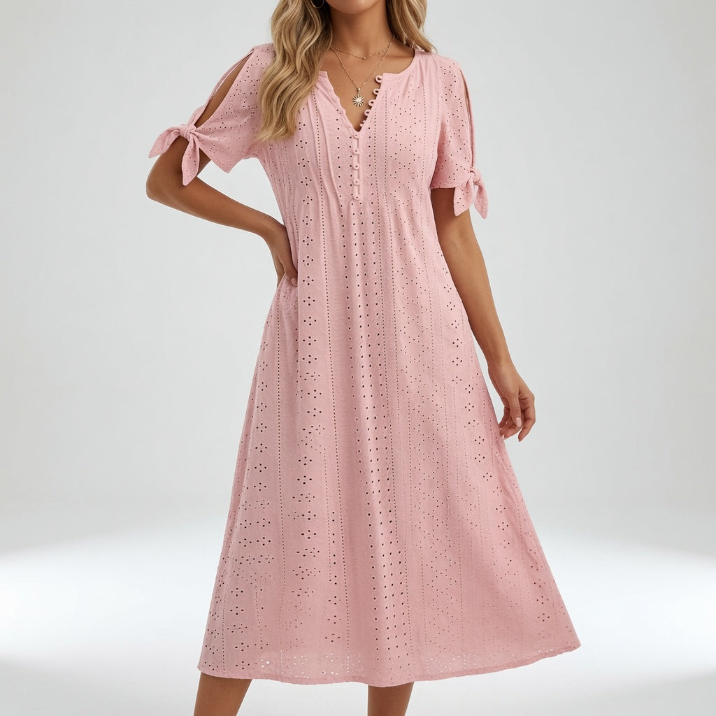 Lorélia™ — Robe bohème brodée élégance estivale