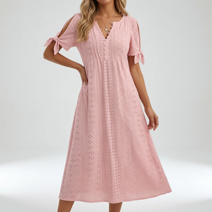 Lorélia™ — Robe bohème brodée élégance estivale