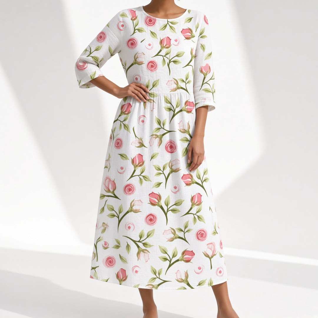 Éloravie™ — Robe brodée fluide charme estival