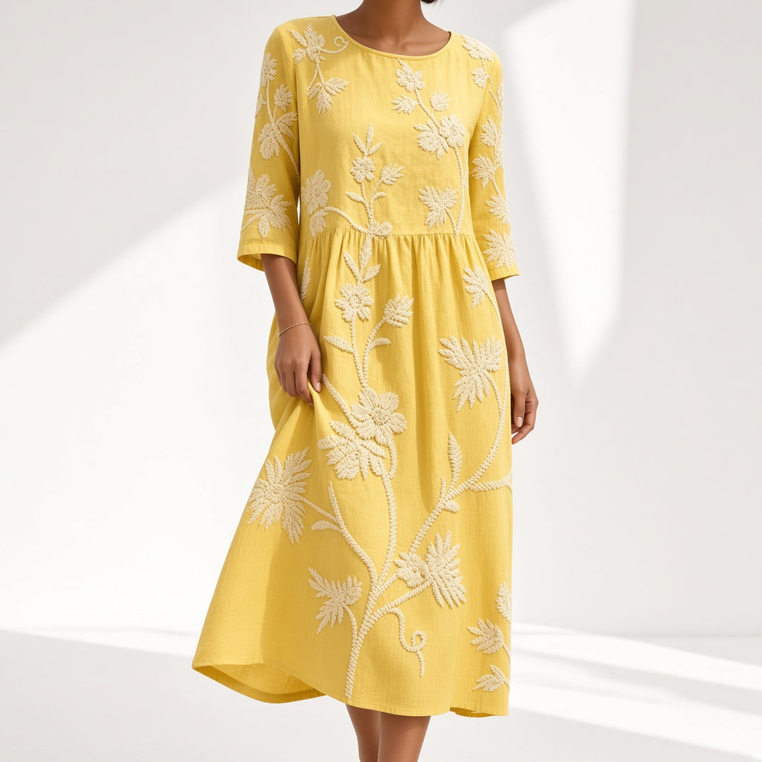 Éloravie™ — Robe brodée fluide charme estival