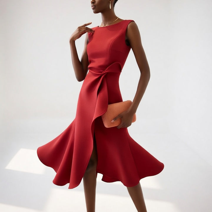 Léonise™ — Robe structurée élégance sculptante moderne