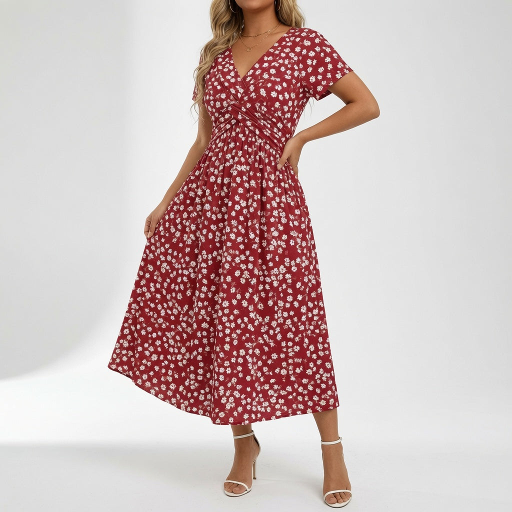 Florévia™ — Robe florale fluide élégance romantique