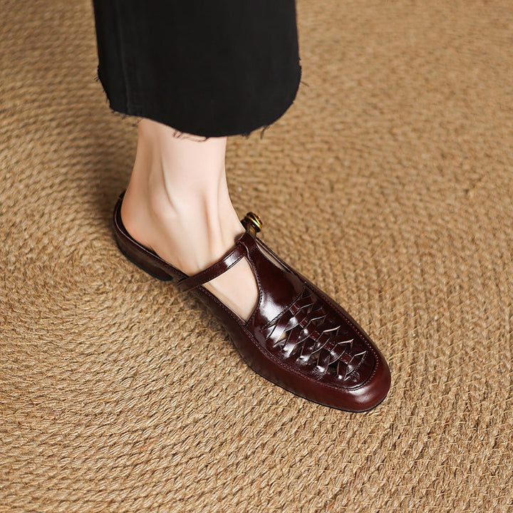 Riza | Mules Intrecciate avec Bride
