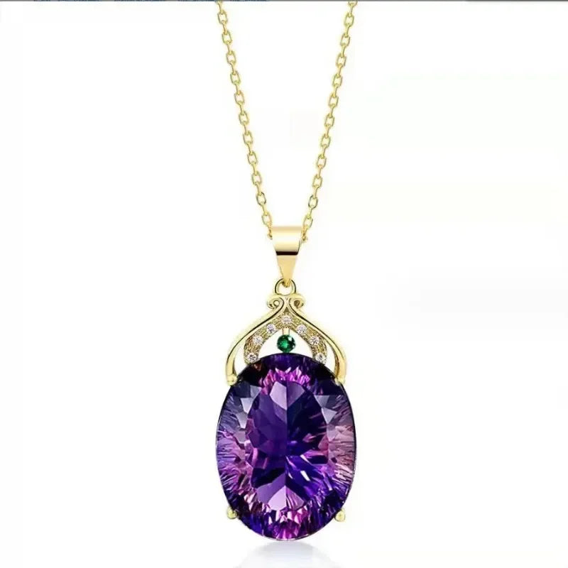 Sophisticated Crystal and Opal Pendant Necklace