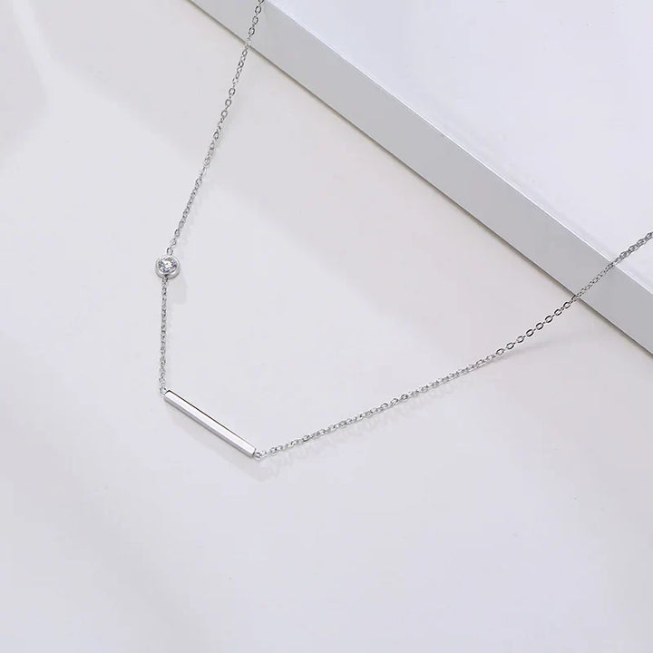 Radiant Side Cross Necklace