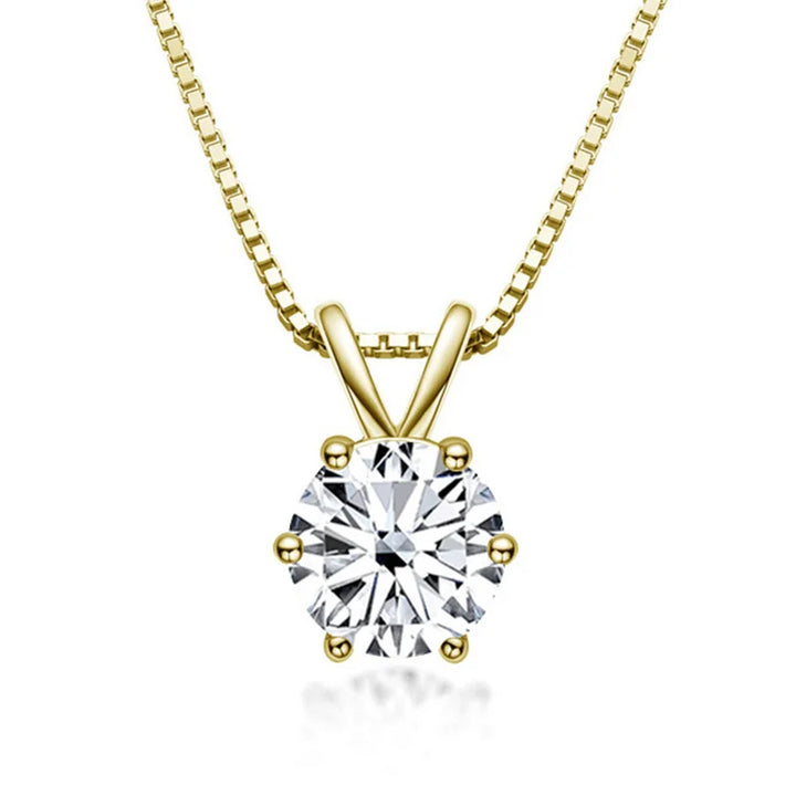 Elegant Solitaire Necklace in Moissanite
