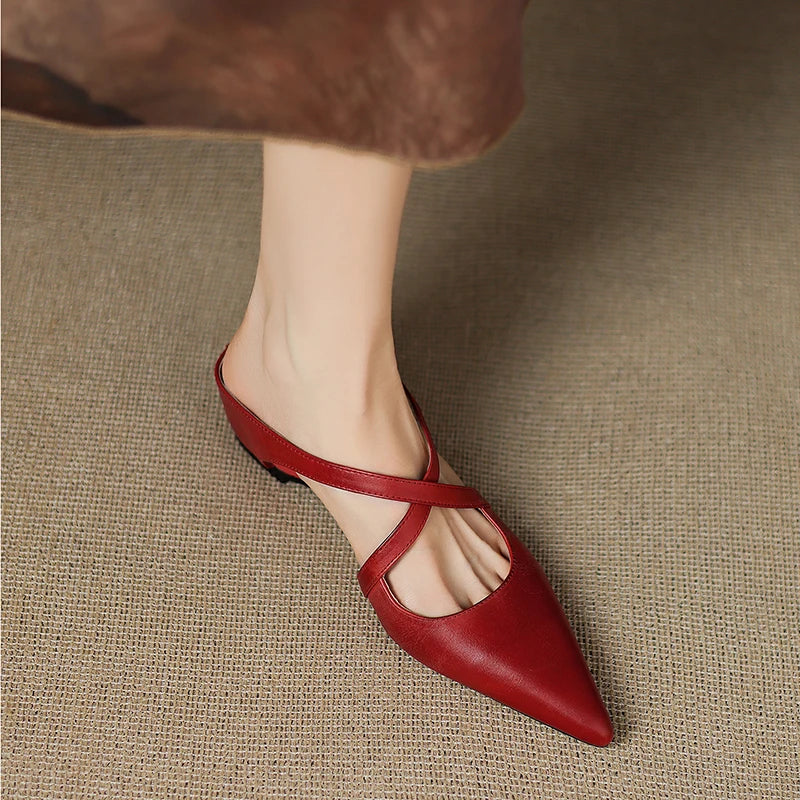 Carmela | Mules à Pointe avec Cintres Croisés