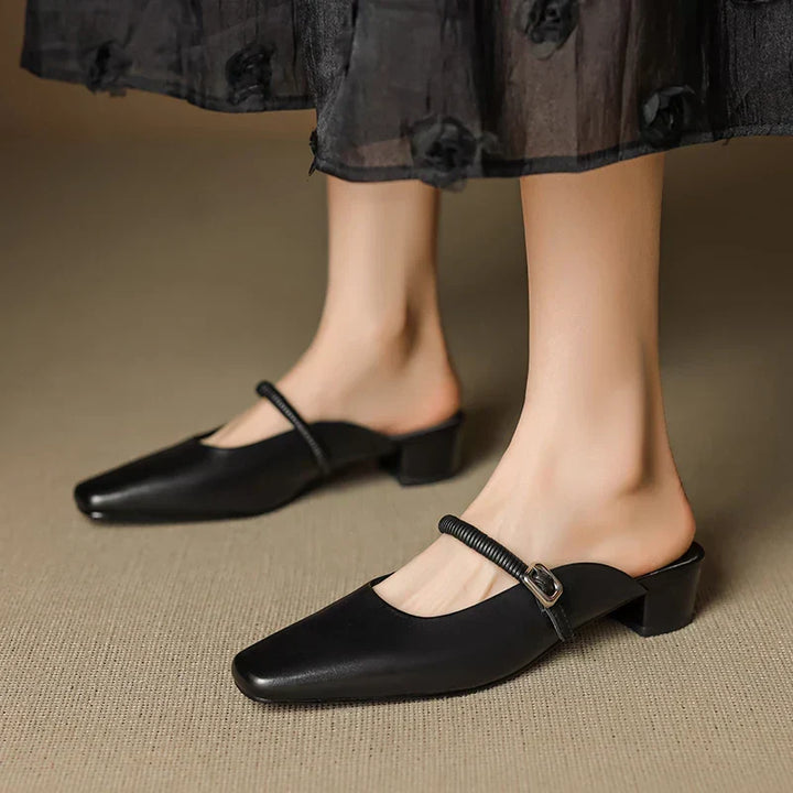 Lisa | Mules Mary Jane à Bout Carré