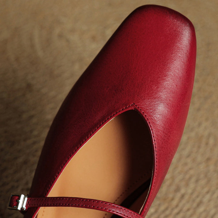 Carol | Mules Mary Jane à Bout Carré
