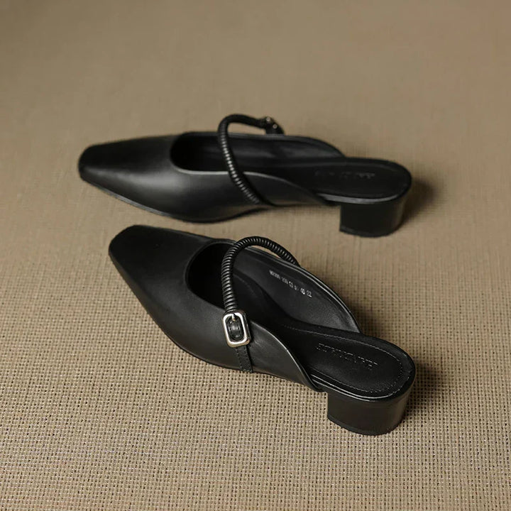 Lisa | Mules Mary Jane à Bout Carré