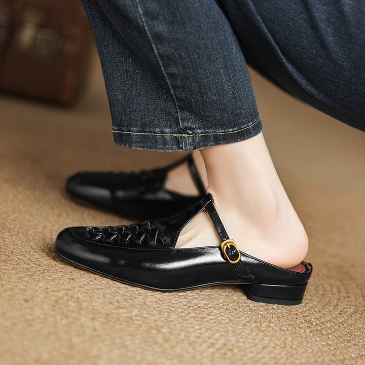 Riza | Mules Intrecciate avec Bride
