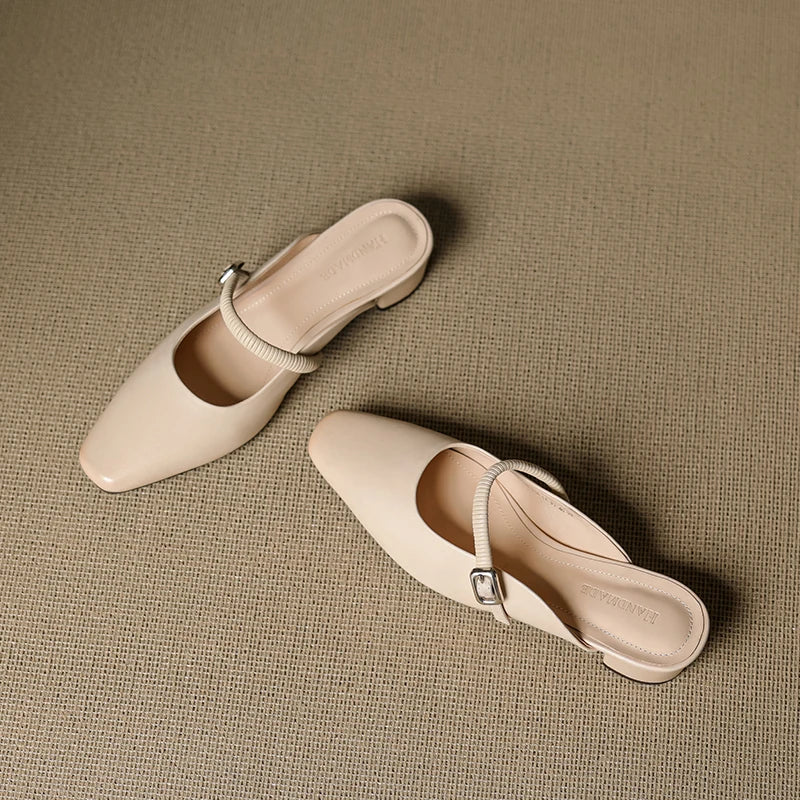 Lisa | Mules Mary Jane à Bout Carré