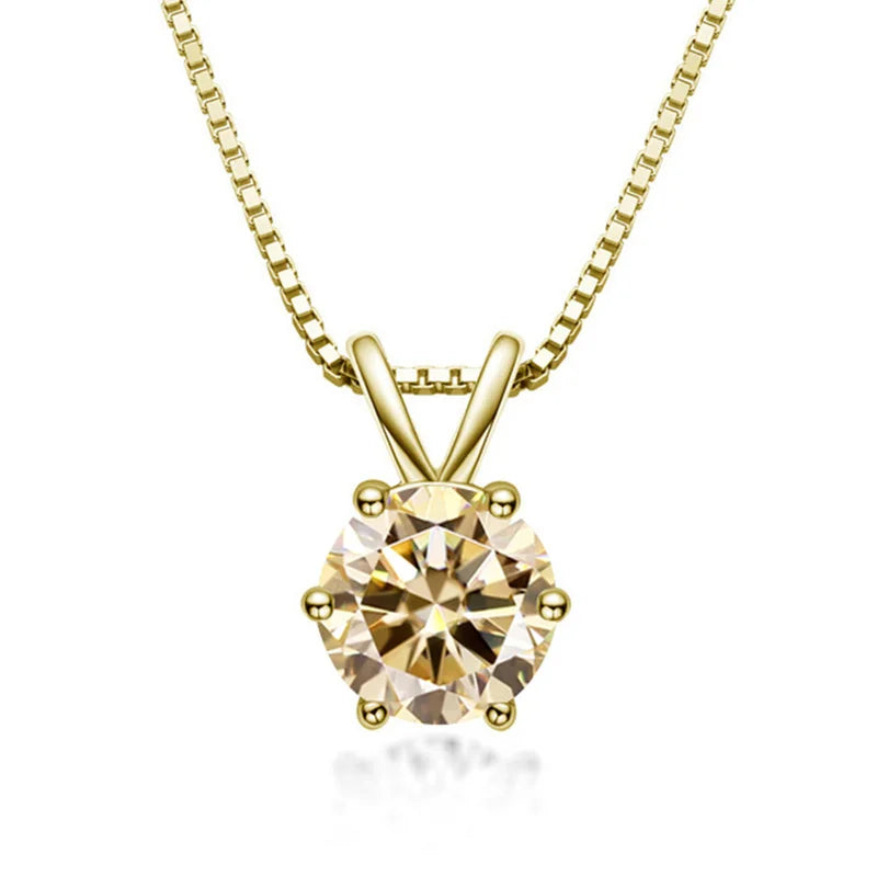 Elegant Solitaire Necklace in Moissanite