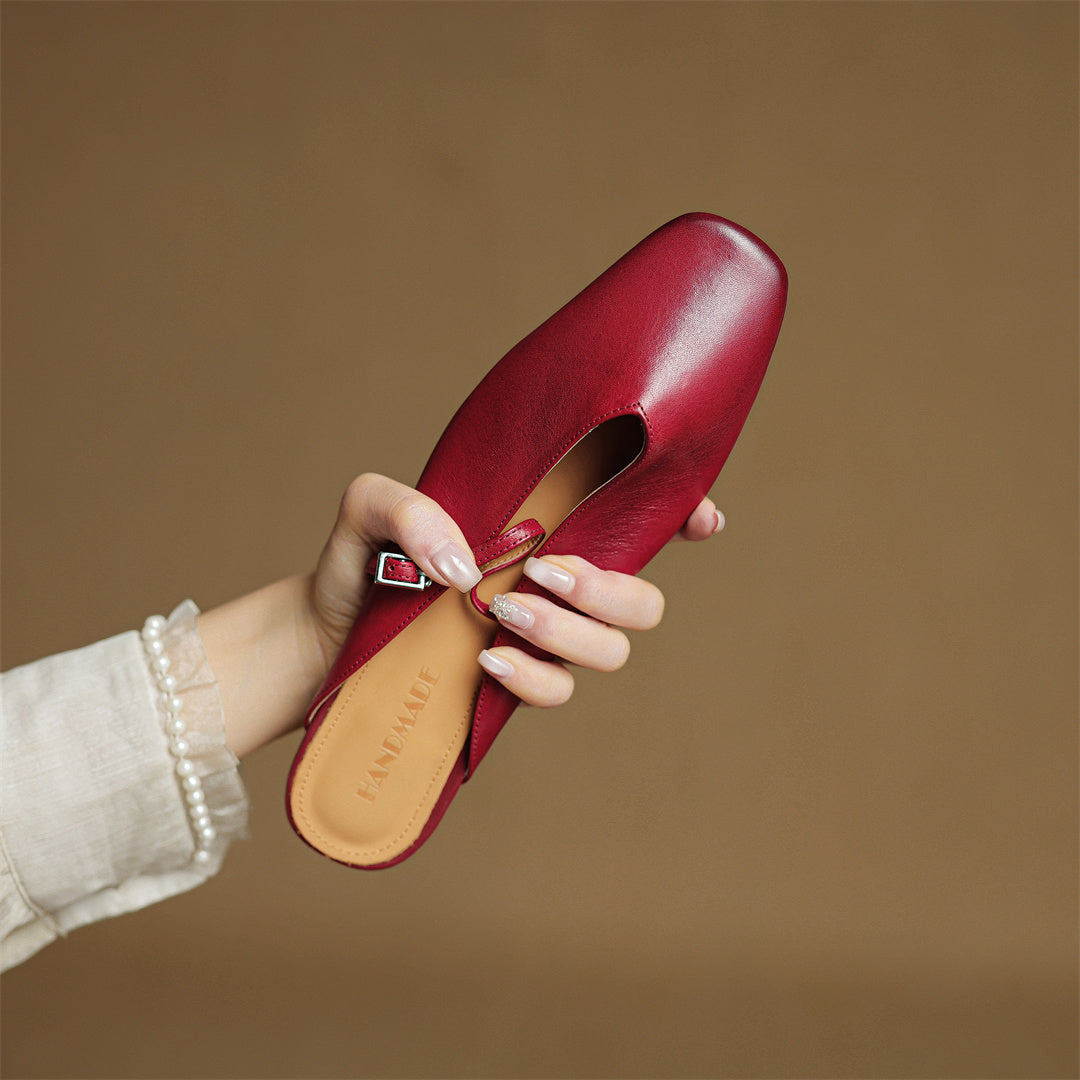 Carol | Mules Mary Jane à Bout Carré