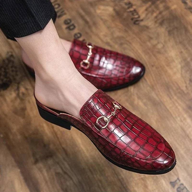 Marianna | Mules Mocassins Effet Croco