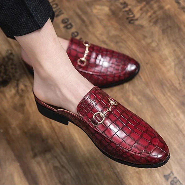 Marianna | Mules Mocassins Effet Croco