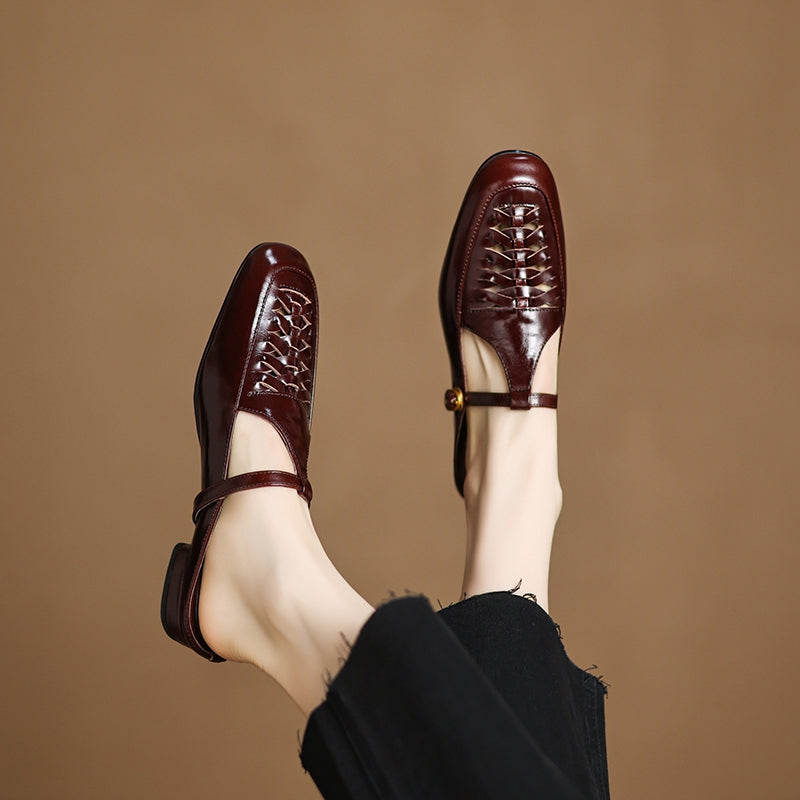 Riza | Mules Intrecciate avec Bride