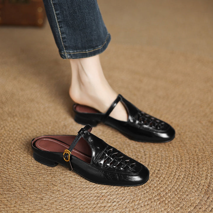 Riza | Mules Intrecciate avec Bride