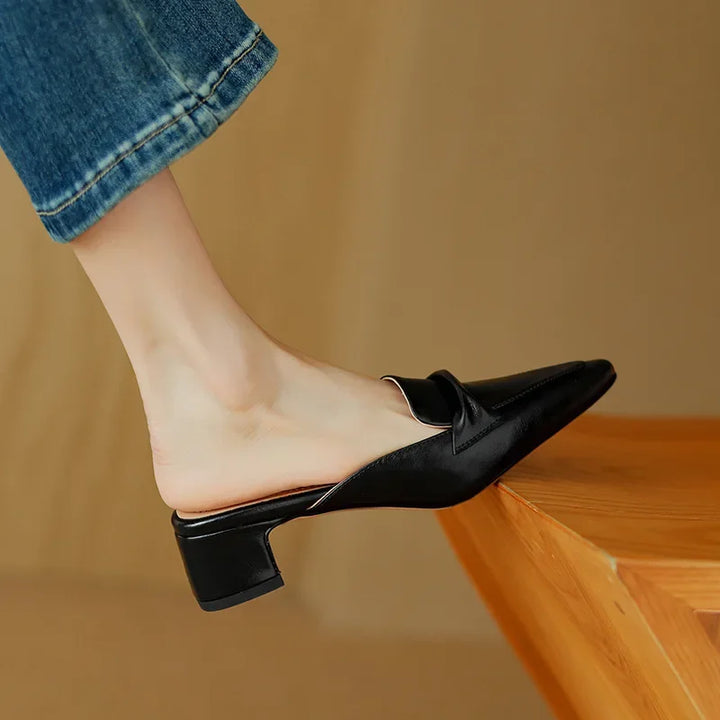 Marcella | Mules à Pointe avec Nœud