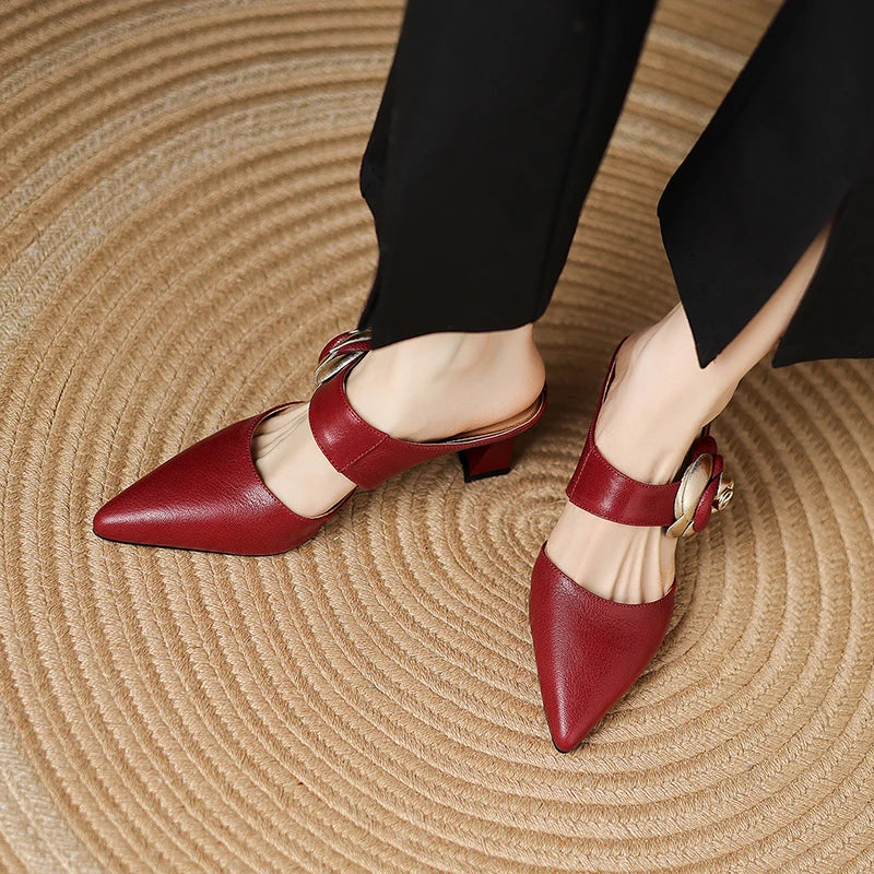 Alexis | Mules à Pointe avec Rose
