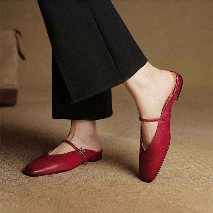 Carol | Mules Mary Jane à Bout Carré