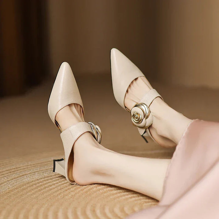 Alexis | Mules à Pointe avec Rose