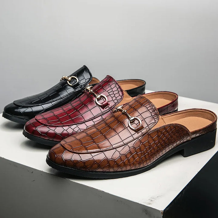 Marianna | Mules Mocassins Effet Croco
