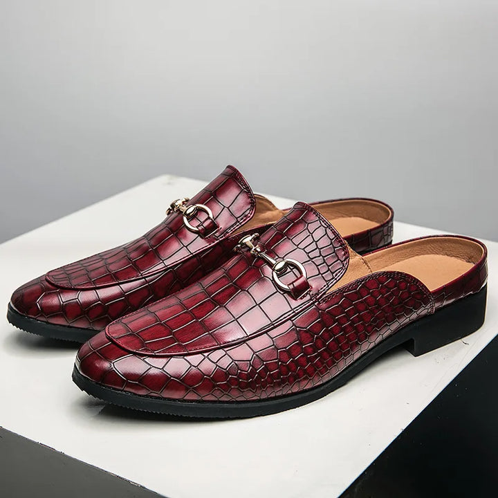 Marianna | Mules Mocassins Effet Croco