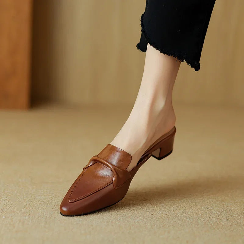 Marcella | Mules à Pointe avec Nœud