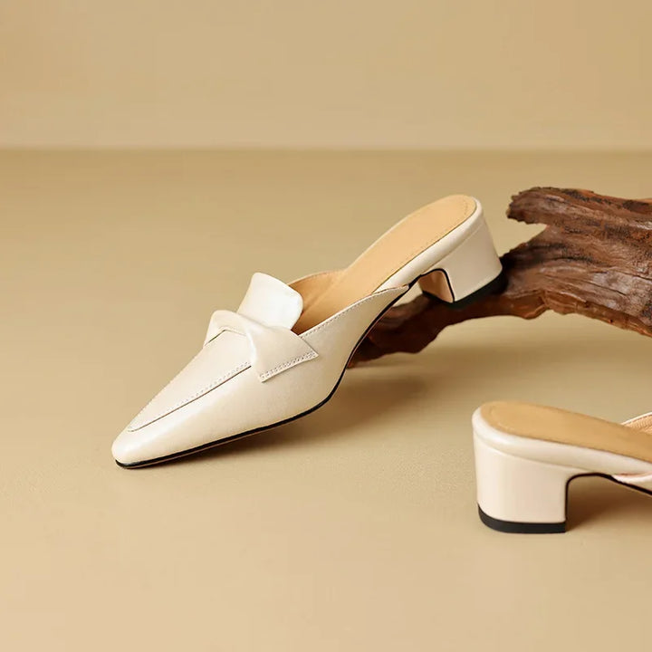 Marcella | Mules à Pointe avec Nœud