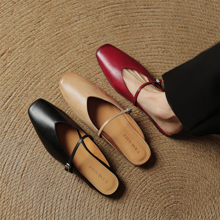 Carol | Mules Mary Jane à Bout Carré